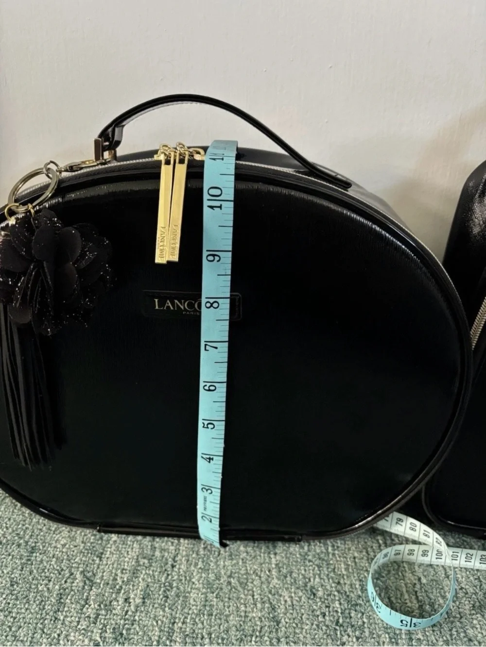 Lancôme Paris Women’s Large Black Makeup Cosmetic Case Bag Lot Storage Travel
